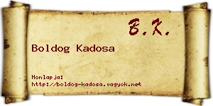 Boldog Kadosa névjegykártya